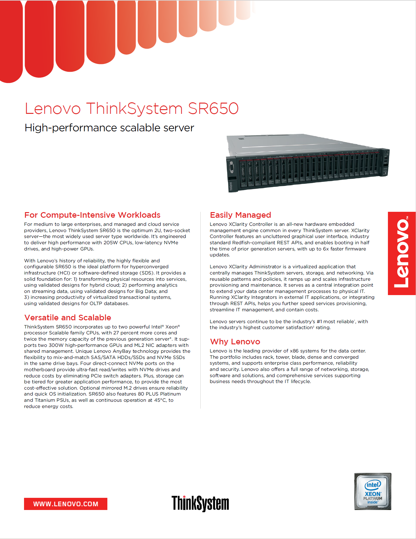 Lenovo ThinkSystem SR650 V3 CPU 2X 2.4GHZ Xeon Silver 4510 12Core total 24 , Ram 64GB DDR5 , HDD 2X 1.2TB SAS 10k , 2X 1100WATT P.S , 4port 1G ethernet, Railkits , 9350-8i smart array , Rack Server