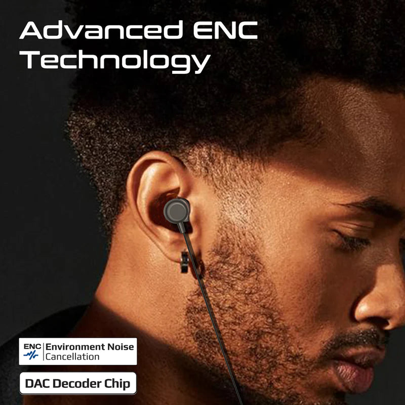 Promate Silken-ENC Ergonomic In-Ear USB-C Wired ENC Stereo Earphones – High-Fidelity Sound, ENC Microphone, Inline Controls