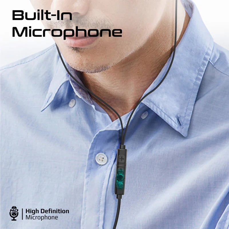 Promate Silken-ENC Ergonomic In-Ear USB-C Wired ENC Stereo Earphones – High-Fidelity Sound, ENC Microphone, Inline Controls