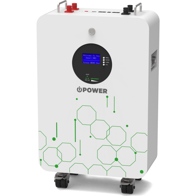 iPower IPL48100 51.2V 100Ah LiFePO4 Energy Storage Battery, 5.12kWh, IP20, LCD/LED SOC, UPS/Home Backup