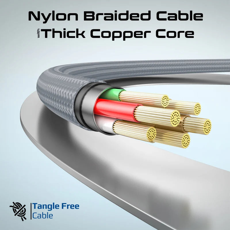 Promate Springy 60W Magnetic USB-C Cable – 1.2m, Power Delivery, 480Mbps Data Transfer, Self-Organizing Design, Nylon Braided