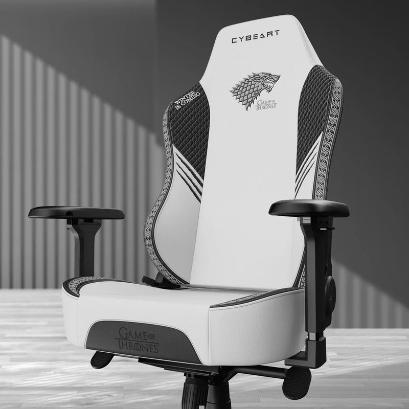 CYBEART | House Stark Gaming Chair - DC Comics | 4D Armrest | Inbuilt Lumbar Support | Supreme PU Leather, Ergonomic, Recline & Tilt