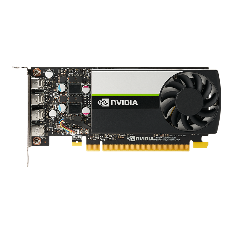 PNY NVIDIA T1000 8GB GDDR6, 896 CUDA Cores, PCIe 3.0, 50W, Low-Profile Single-Slot, 4x Mini DisplayPort