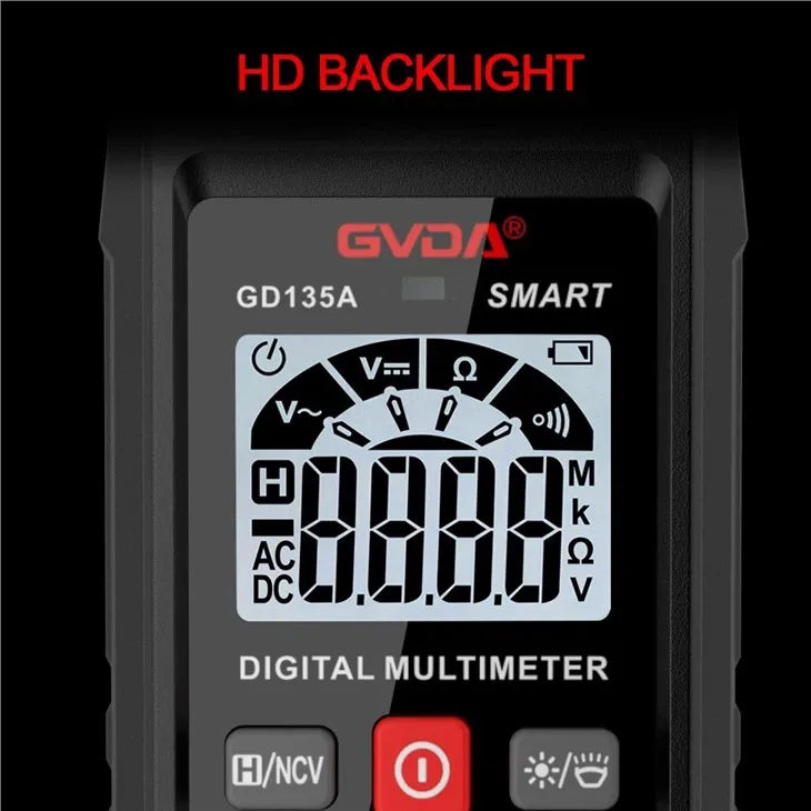 GVDA Digital Multimeter Auto Range DMM Voltmeter True RMS AC DC NCV Ohm Voltage Meter Smart Multi-meter 4000 Counts Multimeter