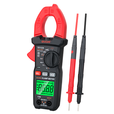 GVDA GD163B 1000A Digital Clamp Meter, AC/DC Current Measurement, LED Display, Professional Multi-Function Electrical Tester