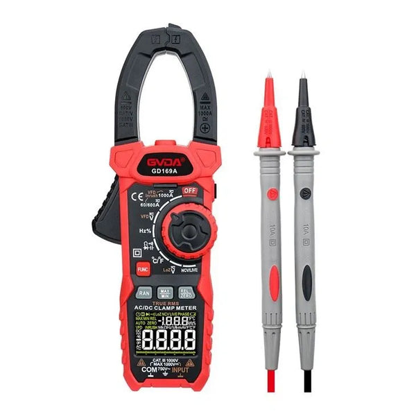 GVDA Digital Clamp Meter Multimeter Auto Range True RMS NCV DC AC VFD Voltage Inrush Current Tester Voltmeter Smart Multitester