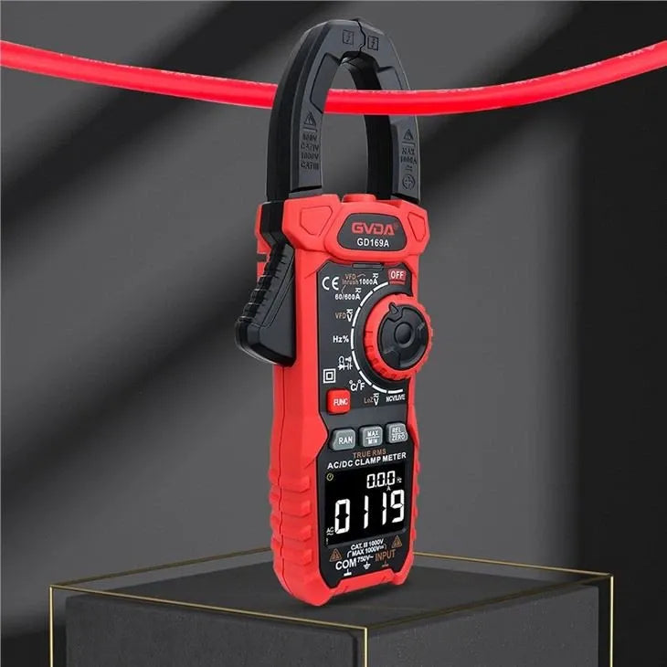 GVDA Digital Clamp Meter Multimeter Auto Range True RMS NCV DC AC VFD Voltage Inrush Current Tester Voltmeter Smart Multitester