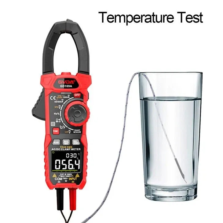 GVDA Digital Clamp Meter Multimeter Auto Range True RMS NCV DC AC VFD Voltage Inrush Current Tester Voltmeter Smart Multitester