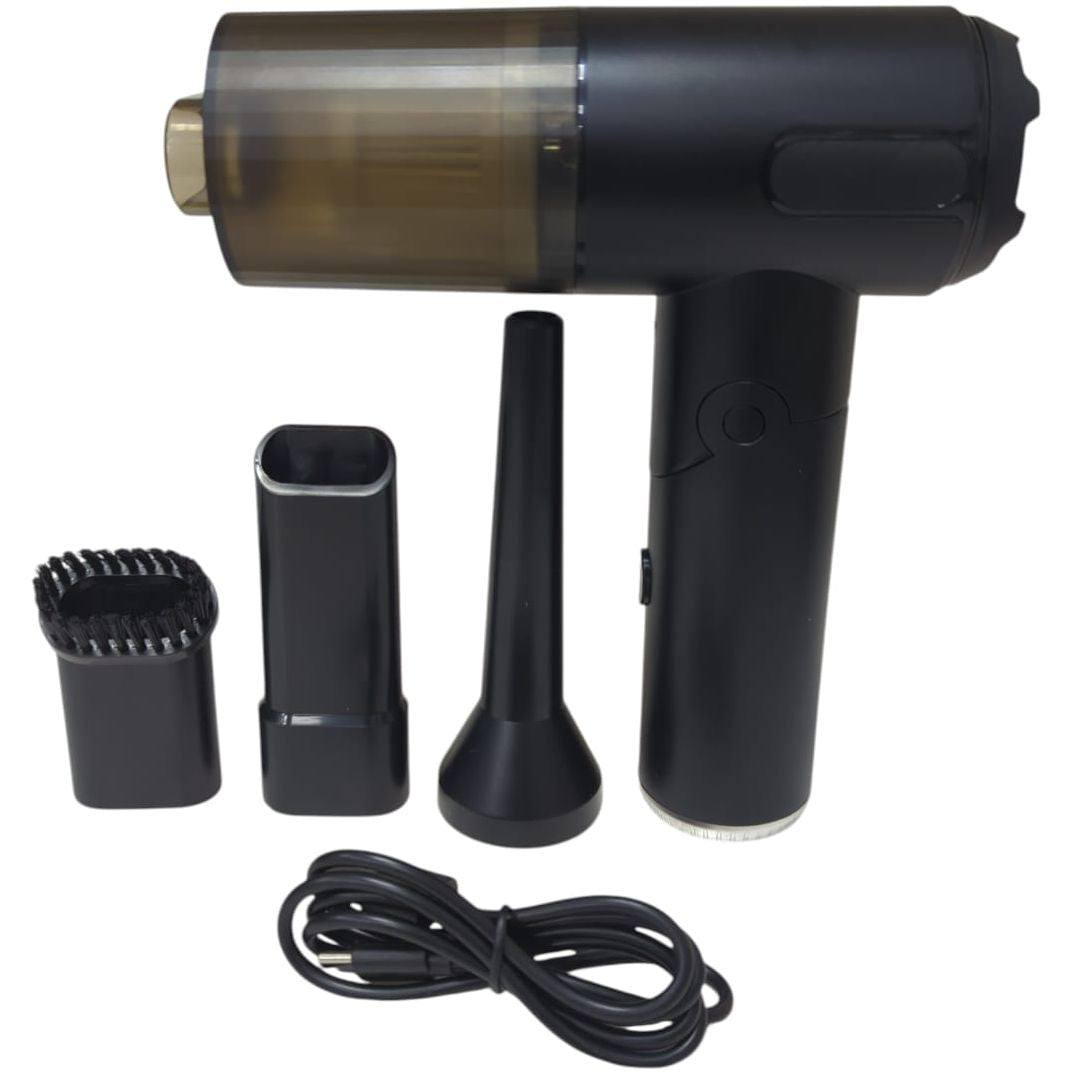 مروحة أدوات توربو V14 W766 منفاخ ومكنسة هوائية، تصميم قابل للطي، فلتر HEPA، ضوء LED، قابلة لإعادة الشحن عبر USB-C