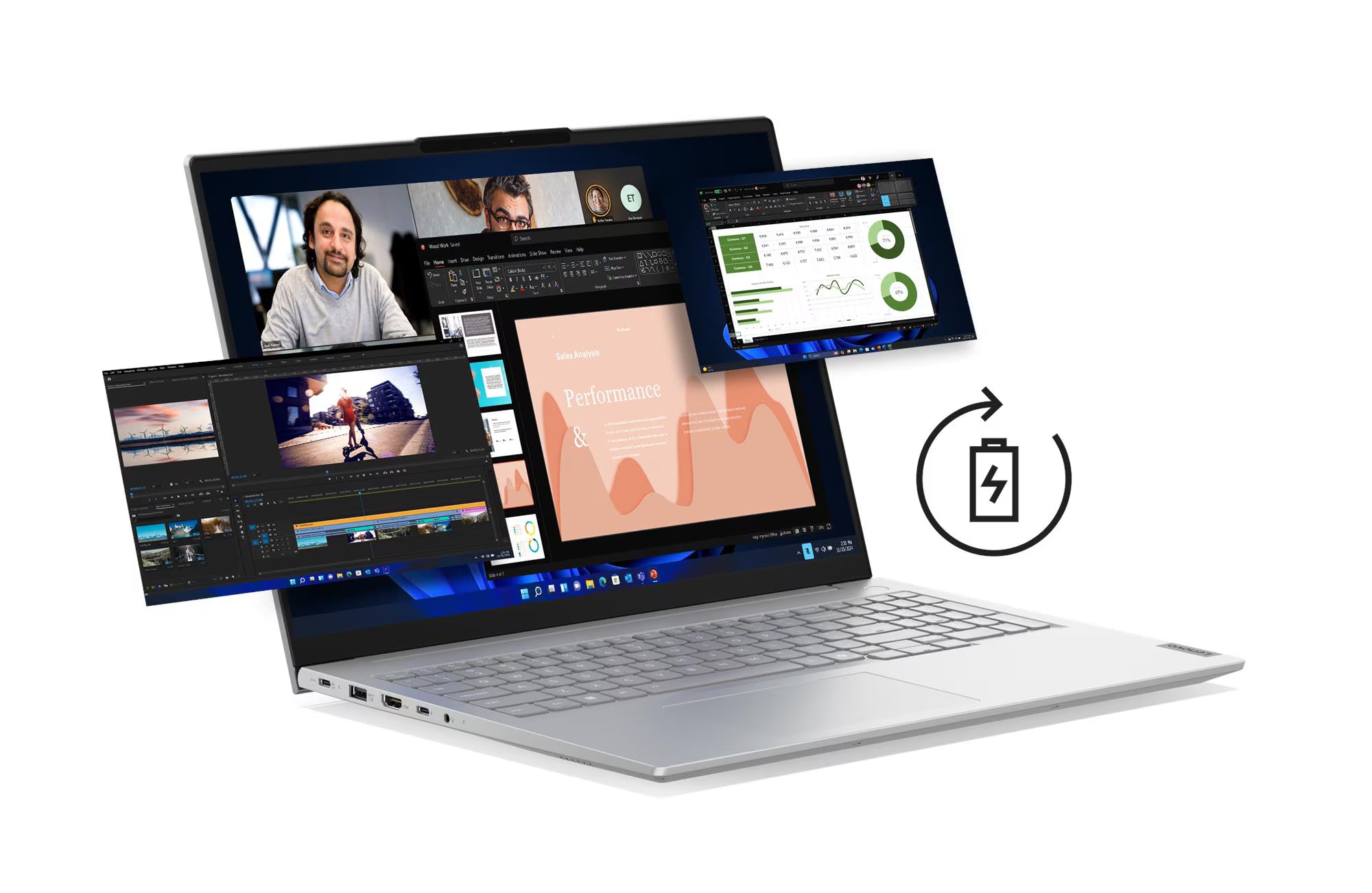 Lenovo ThinkBook 16 G8 IAL 21SK0027GP - 16" WUXGA 60Hz - Intel Core Ultra 5 225U - 16GB RAM - 512GB SSD - Shared - WIN 11 PRO K