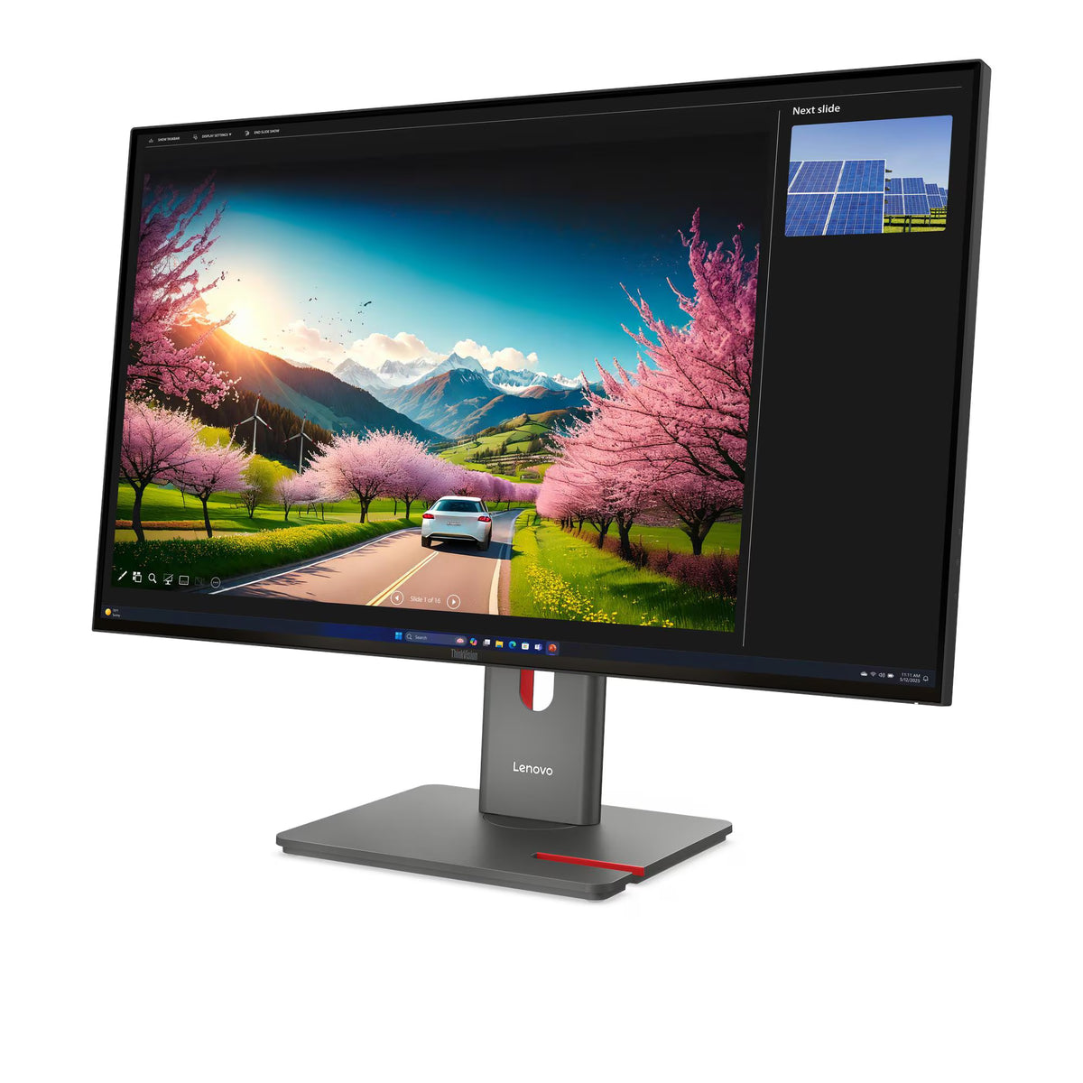 شاشة Lenovo ThinkVision P32UD-40 الاحترافية مقاس 31.5 بوصة بدقة 4K UHD، بتقنية IPS، ودقة 3840×2160، وتردد 120Hz، وتغطية 98% من DCI-P3 و99% من sRGB، وتقنية HDR10، ومنفذ Thunderbolt 4 مع شحن PD بقدرة 140W، وKVM، ومنافذ HDMI 2.1 وDP 1.4 و2.5GbE – أسود Raven