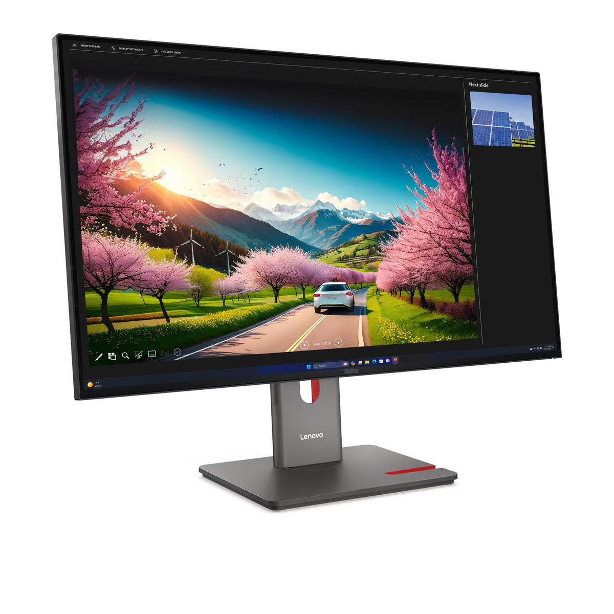 شاشة Lenovo ThinkVision P32UD-40 الاحترافية مقاس 31.5 بوصة بدقة 4K UHD، بتقنية IPS، ودقة 3840×2160، وتردد 120Hz، وتغطية 98% من DCI-P3 و99% من sRGB، وتقنية HDR10، ومنفذ Thunderbolt 4 مع شحن PD بقدرة 140W، وKVM، ومنافذ HDMI 2.1 وDP 1.4 و2.5GbE – أسود Raven