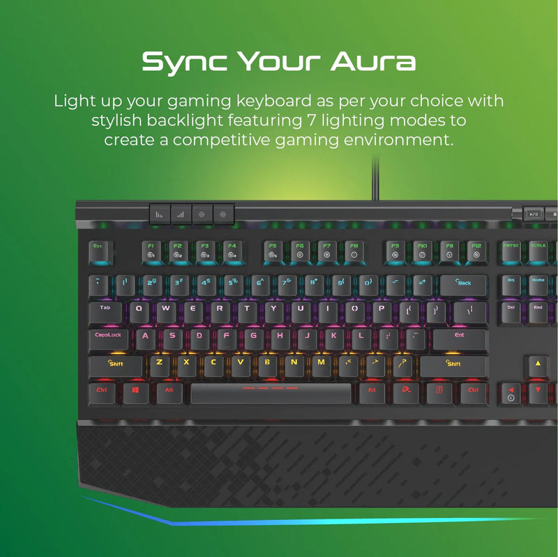 Vertux Tungsten Hyper Action Mechanical Gaming Keyboard