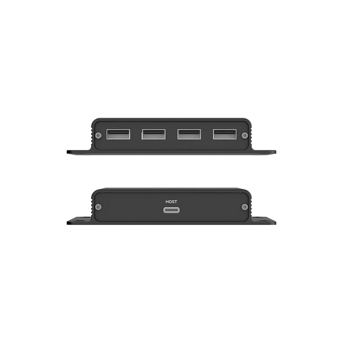 UNITEK 150 m USB Extender Over Ethernet with 4-Port USB Hub — Long-Range USB Signal Booster, Cat5e/6 Support, Plug-and-Play Expansion for USB Devices