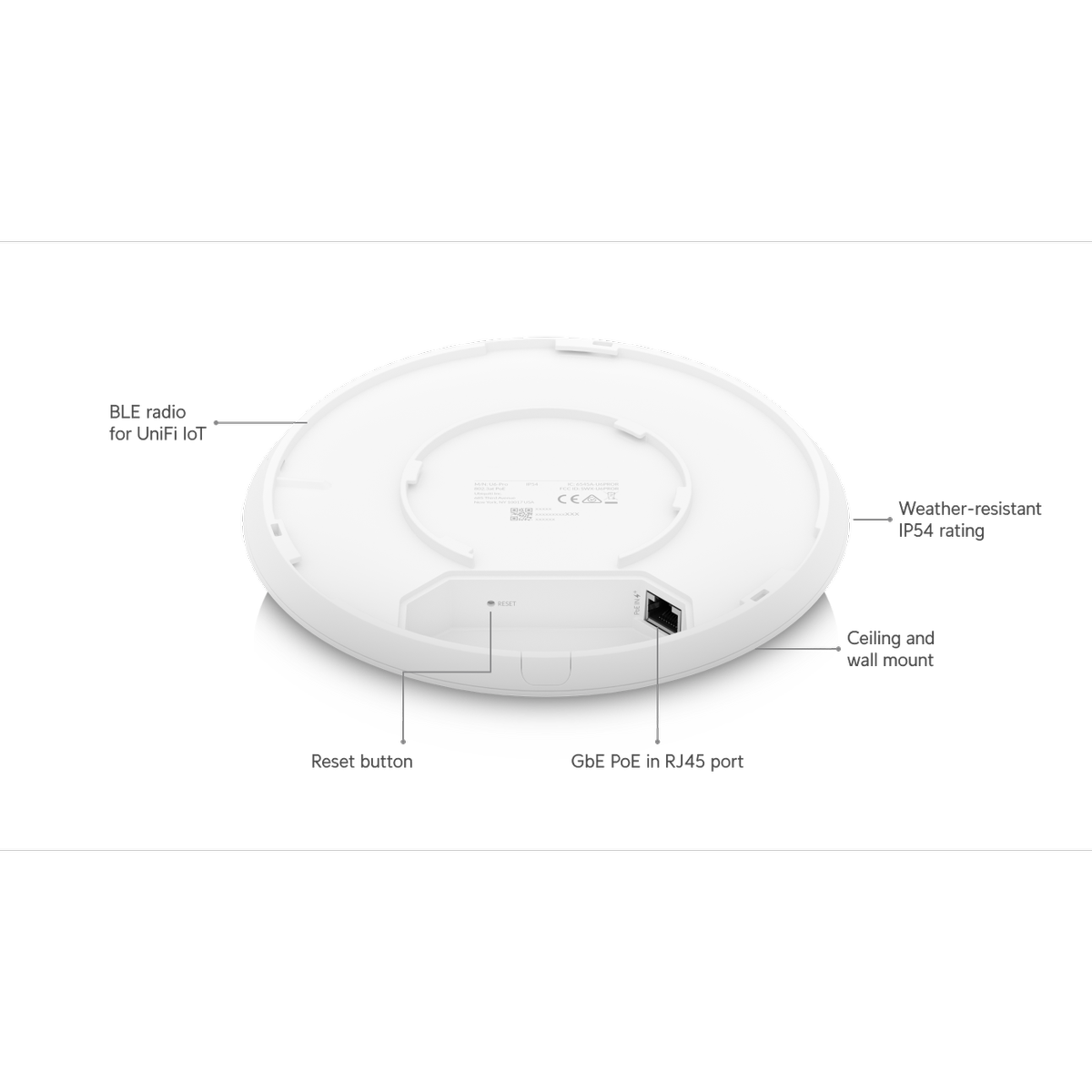 Ubiquiti UniFi U6 Pro WiFi 6 Access Point, Dual-Band, 6 Spatial