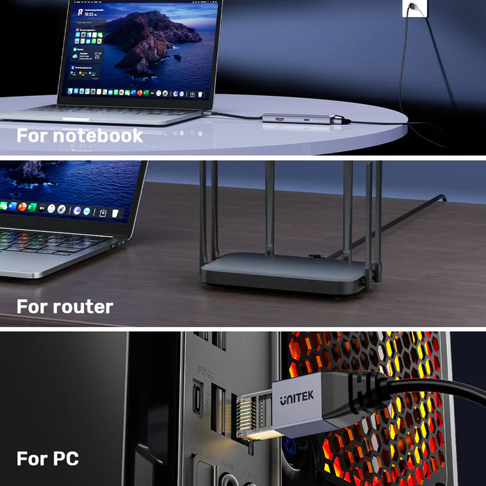 كابل إيثرنت UNITEK Cat 8، كابل شبكة LAN عالي السرعة بسرعة 40 جيجابت في الثانية، كابل RJ45 محمي S/FTP بتردد 2000 ميجاهرتز، كابل إنترنت قوي للألعاب، الراوتر، الكمبيوتر، PS5، المودم، أداء منخفض الكمون للغاية - 20 متر