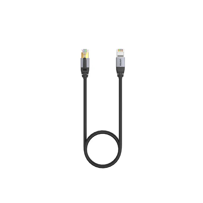 كابل إيثرنت UNITEK Cat 8، كابل شبكة LAN عالي السرعة بسرعة 40 جيجابت في الثانية، كابل RJ45 محمي S/FTP بتردد 2000 ميجاهرتز، كابل إنترنت قوي للألعاب، الراوتر، الكمبيوتر، PS5، المودم، أداء منخفض الكمون للغاية - 20 متر