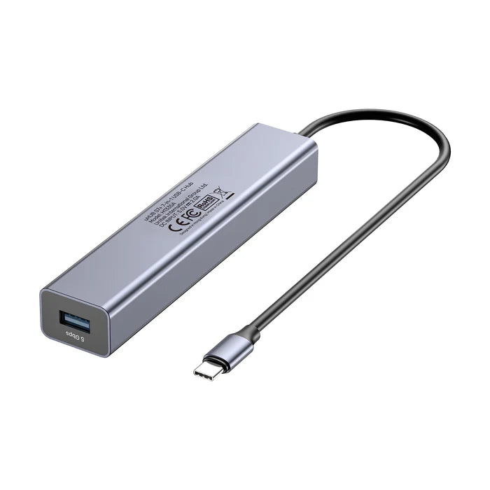 يونيتك يوهاب S7 محور USB-C متعدد الوظائف 7 في 1 — منفذ HDMI بدقة 4K، منافذ USB-A، قارئ بطاقات SD/TF، إيثرنت، محول شحن PD