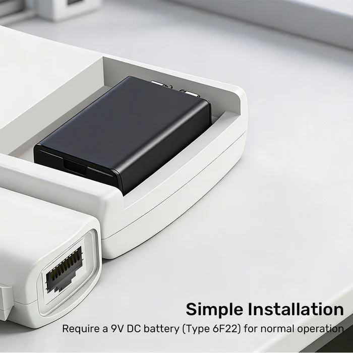 جهاز اختبار كابل إيثرنت من UNITEK، جهاز اختبار كابل LAN RJ45/RJ11 مع مؤشر LED، تخطيط الأسلاك وكشف الأعطال، أداة تشخيص شبكة محمولة
