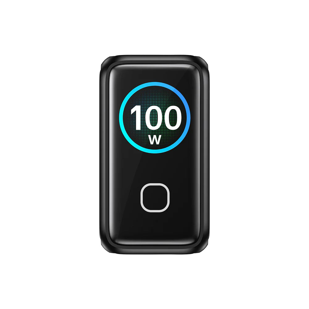 شاحن UNITEK Rexo بقوة 100 واط بأربعة منافذ GaN مع شاشة ذكية – 3×USB-C، USB-A، PD 3.0، PPS، قابس الاتحاد الأوروبي