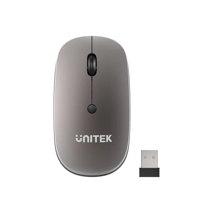 UNITEK SlimDuo Wireless Keyboard and Mouse Combo, 2.4GHz Full-Size Silent Keyboard & 1600 DPI Mouse, USB Plug & Play, Windows/Mac/Linux