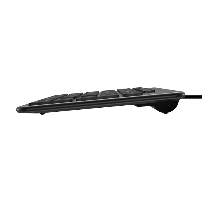 لوحة مفاتيح سلكية UNITEK SlimTap بمفتاح 104، تصميم كامل الحجم فائق النحافة، كتابة صامتة، تصميم مريح مرتفع، اتصال USB-A، رمادي فضائي