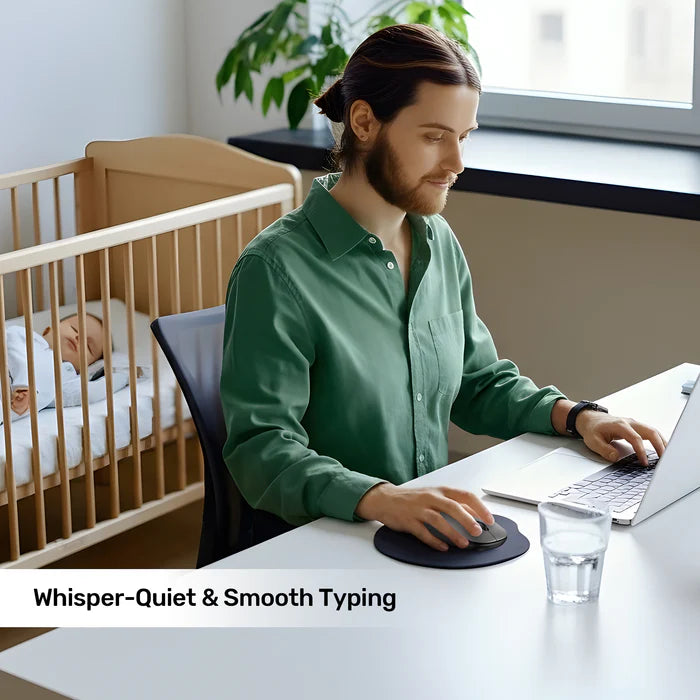 UNITEK SlimTrack Wireless Optical Mouse, 2.4GHz Cordless Mouse with 1600 DPI, Silent Click, Ergonomic Design, USB Plug & Play for Laptop and PC
