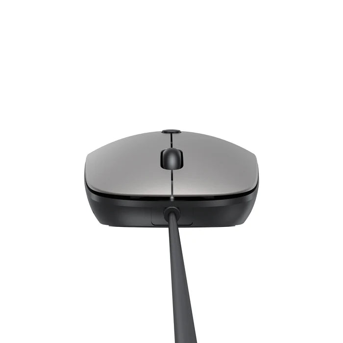 UNITEK SlimTrack Wired Optical Mouse, 1600 DPI, Silent Click, USB-A Plug & Play, Ergonomic Ambidextrous Design, Space Gray