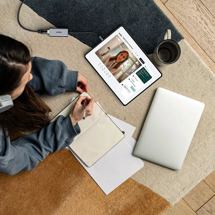 محول إيثرنت UNITEK USB-C إلى 5 جيجابت في الثانية - محول شبكة محلية سلكي عالي السرعة مع اتصال USB-C، ميزة التوصيل والتشغيل