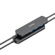 UNITEK 10Gbps USB KVM Switch Hub, Dual PC USB Sharing Device with 3 USB-A Ports, One-Button Switching, High-Speed Data Transfer, Plug & Play