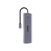 محور USB-C من UNITEK 11 في 1 (uHUB U11+)، محطة إرساء بشاشتين مع منفذي 4K HDMI، VGA، شحن بقوة 100 واط، إيثرنت، USB 3.0، وقارئ بطاقات SD/TF لأجهزة اللابتوب
