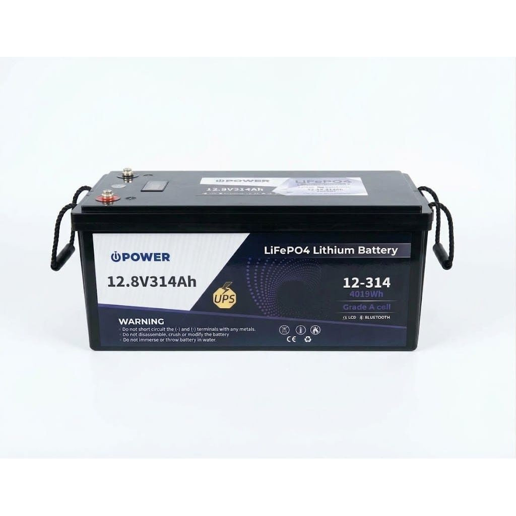 بطارية ليثيوم I POWER IPL12314 بجهد 12.8V وسعة 314Ah، تدوم لأكثر من 8000 دورة شحن عميقة، قابلة لإعادة الشحن لأنظمة UPS وتخزين الطاقة