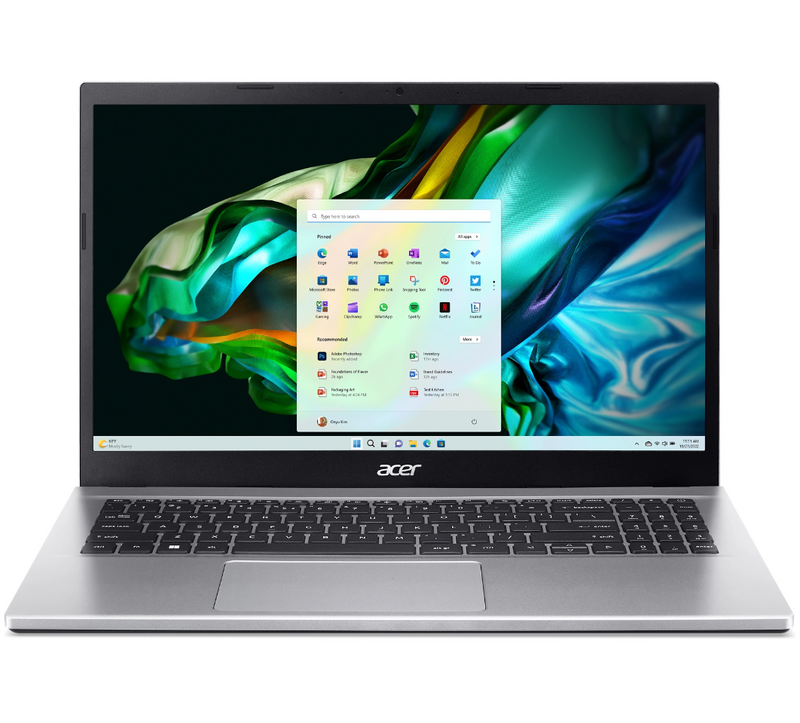 Acer Aspire 3 A315-15.6" Laptop - Ryzen 7 - 5700U - 8GB RAM - 512GB SSD - Shared - WIN 10 PRO K(Silver)