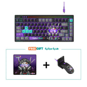 Bloody AT75 Cypher Ghost Mechanical Keyboard Bundle – FREE R73 Ultra Wireless Mouse + FREE BP-45W Mouse Pad