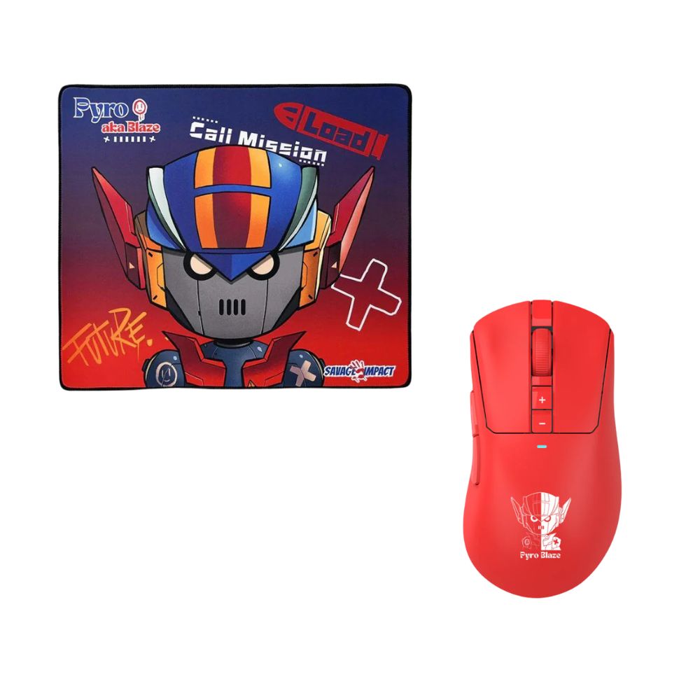 Bloody R73 Ultra Pyro Blaze Gaming Bundle — Dual-Mode Wireless Mouse 20,000 CPI + BLP450 Large Anti-Slip Gaming Mouse Pad 450×400mm