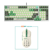 لوحة مفاتيح ألعاب ميكانيكية Bloody S98 (PIXEL) BLMS بلون بيكسلز الأخضر – عرض ماوس ألعاب W72 فائق الخفة بلون بيكسلز الأخضر مجانًا