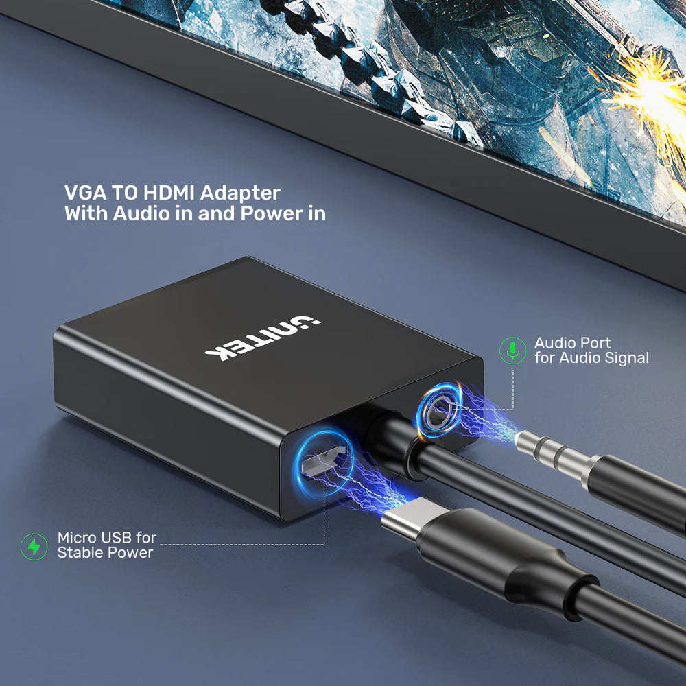 UNITEK VGA to HDMI Adapter