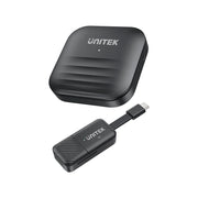 مجموعة موسع HDMI لاسلكي USB-C من UNITEK - مدى 50 مترًا، دقة عالية كاملة 1080 بكسل بتردد 60 هرتز، توصيل وتشغيل، نطاق مزدوج 2.4 جيجاهرتز/5 جيجاهرتز، متوافق مع أنظمة Windows وmacOS وAndroid وiOS