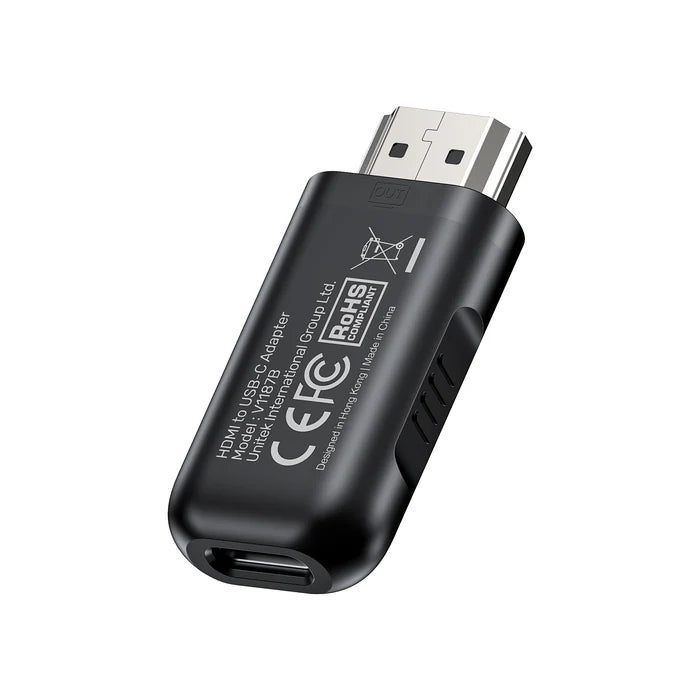UNITEK HDMI to USB-C Adapter — 4K HDMI Video to USB-C Display Converter, Plug-and-Play, Portable Video Adapter