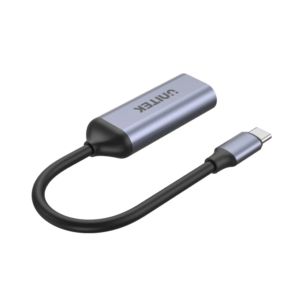 UNITEK V1416B 8K USB-C to HDMI 2.1 Adapter – 8K@60Hz, 4K@120Hz, HDR, HDCP 2.3, VRR, DSC 1.2a, Aluminium Housing, Plug & Play, 15cm Cable