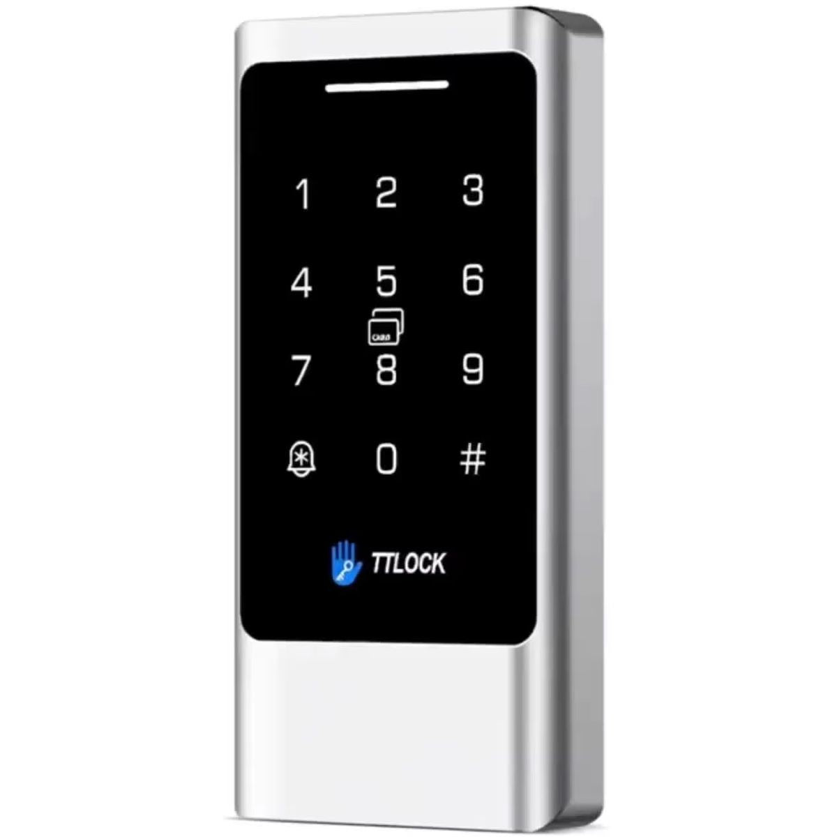 VIANS K30 Waterproof Smart Access Control Keypad, TTLock Bluetooth, NFC IC Card Reader, Touch Keypad, 1000 Cards, Zinc Alloy, 12-24V