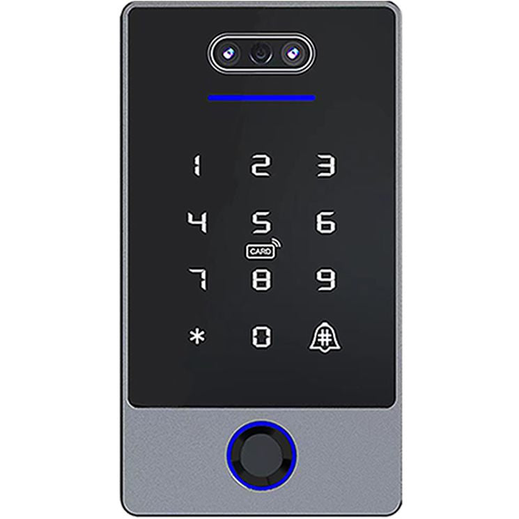جهاز تحكم بالدخول ذكي مقاوم للماء VIANS K5F مع التعرّف على الوجه، وبلوتوث TTLock، وبصمة الإصبع، وقارئ بطاقات NFC، ولوحة مفاتيح تعمل باللمس، بمعيار IP66، 12V