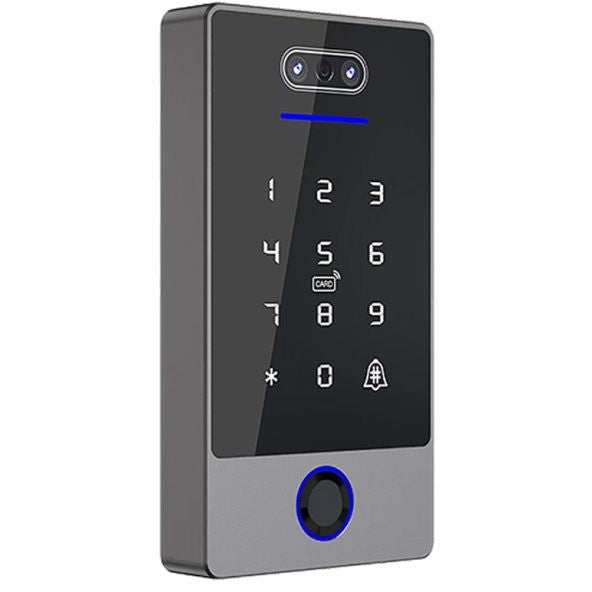 جهاز تحكم بالدخول ذكي مقاوم للماء VIANS K5F مع التعرّف على الوجه، وبلوتوث TTLock، وبصمة الإصبع، وقارئ بطاقات NFC، ولوحة مفاتيح تعمل باللمس، بمعيار IP66، 12V