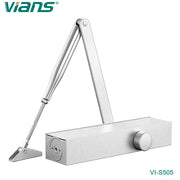 VIANS VI-S505 100KG Concealed Door Closer – Hydraulic Fire Door Closer with Hold-Open, Adjustable Speed, EN3-4