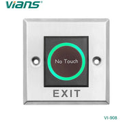 VIANS TK-908 Touchless Exit Button – Infrared Door Release, LED Indicator, NO/NC/COM Output, 12–24V DC
