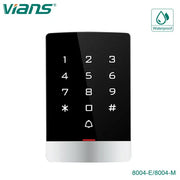 نظام تحكم في الدخول بلوحة مفاتيح تعمل باللمس VIANS TK-8004E، قارئ بطاقات RFID بتردد 125 كيلوهرتز، يدعم 2000 مستخدم، مقاوم للماء بمعيار IP65، 12V DC