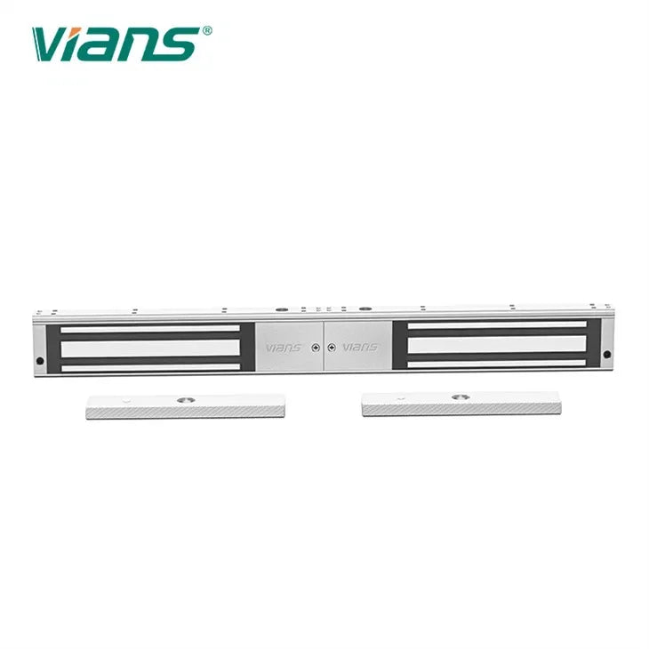 VIANS VI-280DBS Magnetic Lock 280KG x2 Double Door – DC12V/24V Adjustable, LED Indicator, Access Control