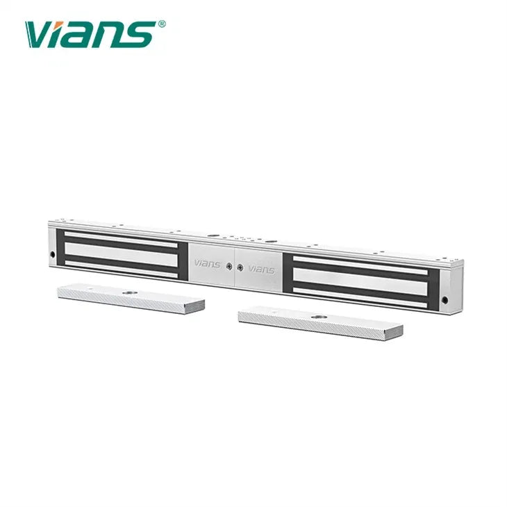 VIANS VI-280DBS Magnetic Lock 280KG x2 Double Door – DC12V/24V Adjustable, LED Indicator, Access Control
