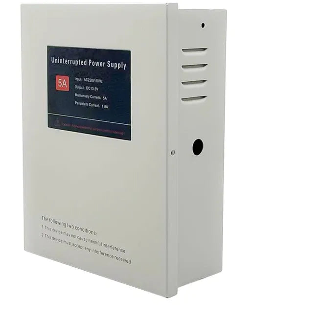 VIANS PS07 12V 5A Access Control Power Supply with Battery Backup – Linear PSU for Electric Locks & Access Systems