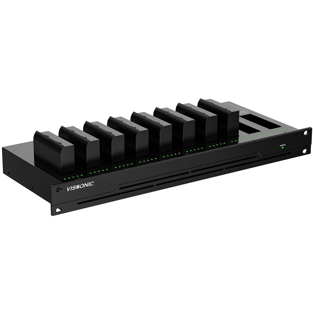 VISSONIC VIS-WCH3 Battery Charger for Wireless Conference Units, 10-Battery Capacity, 3-Hour Charging, Web Monitoring